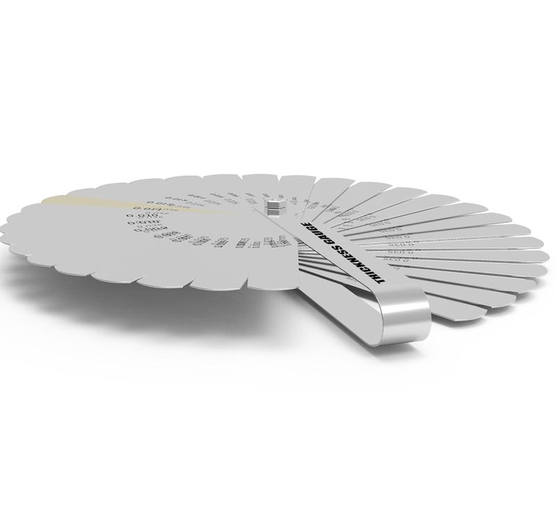 KR. LIF Stainless Steel Feeler Gauges Spark Plug Gap Tool (0.04-0.88 mm, 32 Pieces Blades) Filler Gauge Set Spark Plug Gapping Tool Spark Plug Tester - Image 5